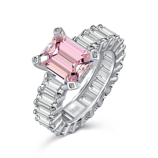 Aurora Sterling  Pink Silver Ring