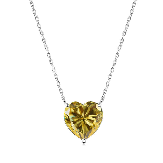 Scarlett Yellow Small Heart Necklace